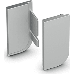 Hettich Griffmuld.-Endkappenset, Canis L, 9210126, Anschlag links, Aluminium