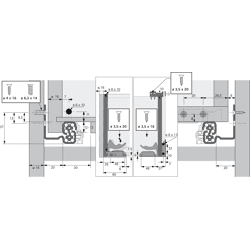 Unterflur-Vollauszug, Quadro V6,9135984, Push-to-open, 250mm, links und rechts