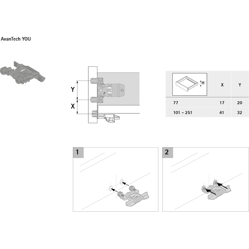 Arcitech Frontstabilisator Kunststoff Anthrazit Einschlagstift