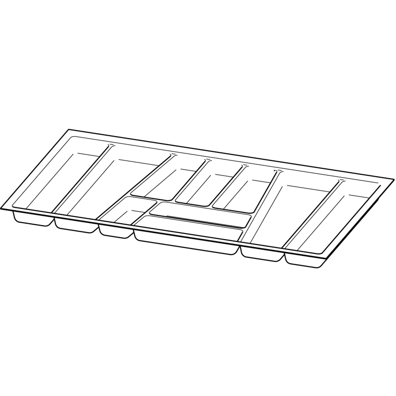 Möbel-Besteckeinsatz, OrgaTray 740, 9302721, L500mm, KB900mm, silber