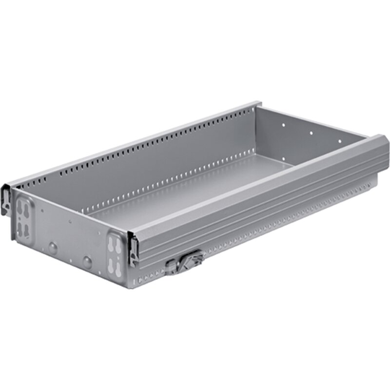 Stahlschubkasten mit vormontiertem Zugstück - Systema Top 2000, 270 x 714, Aluminium Optik