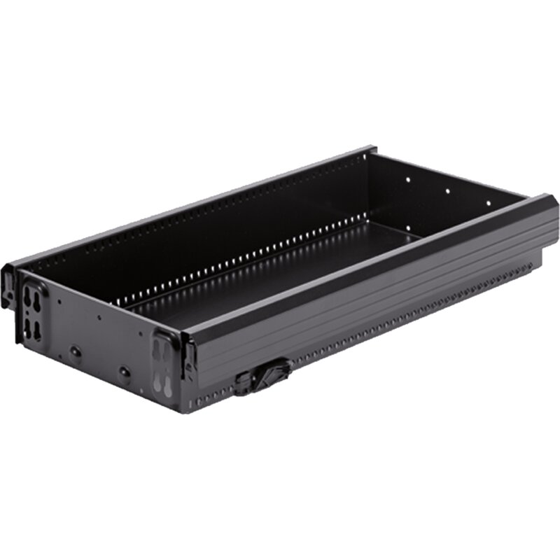 Stahlschubkasten mit vormontiertem Zugstück - Systema Top 2000, 270 x 714, schwarz