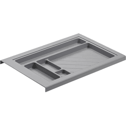 Schreibmaterialschale Systema Top 2000, aluminiumoptik