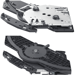 Hettich FurnSpin M Rechts Push to Open Silent Unten Set