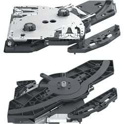 Hettich FurnSpin S Links Push to Open Silent Unten Set
