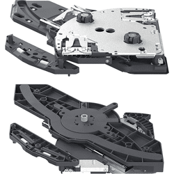 Hettich FurnSpin S Rechts Push to Open Silent Unten Set