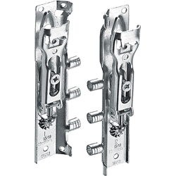 Hettich Schrank-Aufhänger, Mont. hint.d.Rückw., SAH 216, 79717, 3D verstellb., Stahl vz.