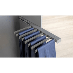 Hettich Schrank-Hosenhalter 9279066, Li.Korpusb.362, 8 Hosen, Stahl anthrazit