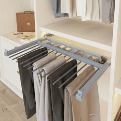 Schrank-Hosenhalter, Amari 9132923, Stahl silber pulverbeschichtet