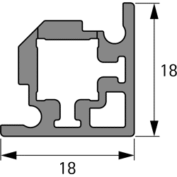 Hettich FurnSpin Cadro Glas-Eckprofil 4Mm Weiss
