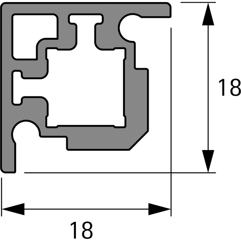 Glas-Eckprofil Cadro