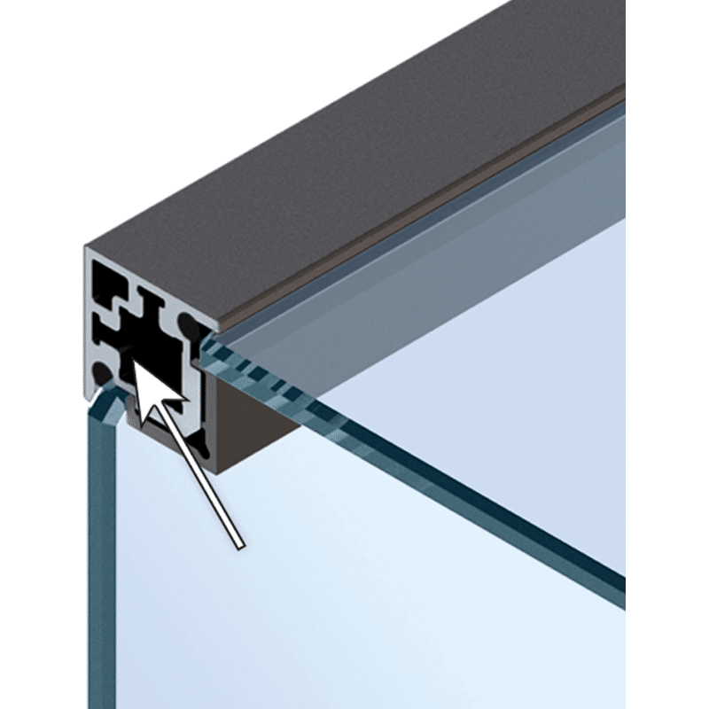 Glas-Eckprofil Cadro