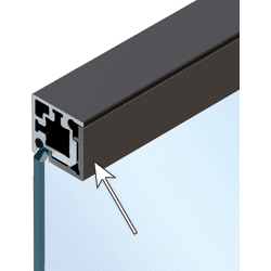 Hettich CADRO Clip-Eckprofil 1-Seitig Kunststoff Schwarz matt, L 3000 E2