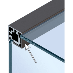 Hettich CADRO Clip-Eckprofil 2-Seitig Kunststoff Schwarz matt, L 3000 E2