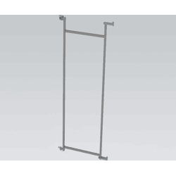 Dispensa Duo III Türrahmen KB600 H1700 silber