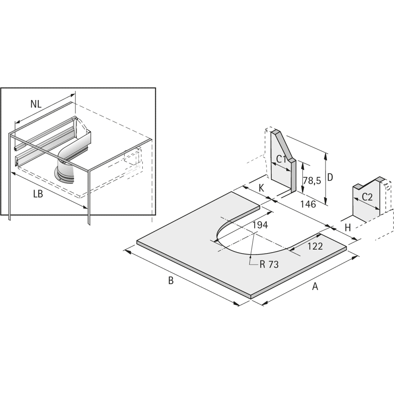 Metallumrandung ArciTech, Stahl