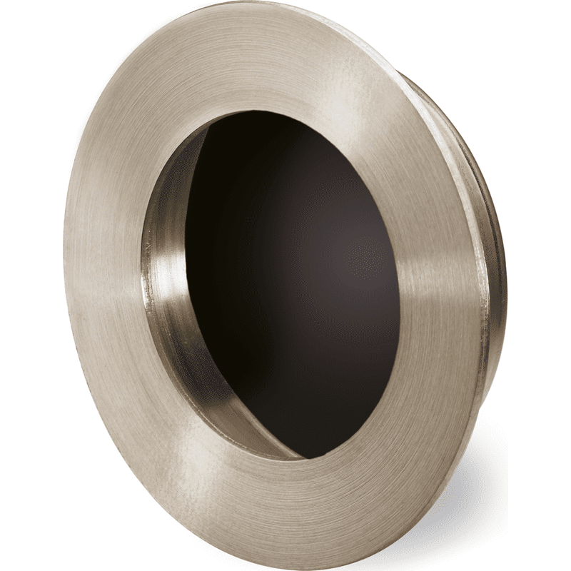 Einsetzgriff Aboa, H 14 mm, ø 65 mm, Edelstahl gebürstet / Schwarz glänzend