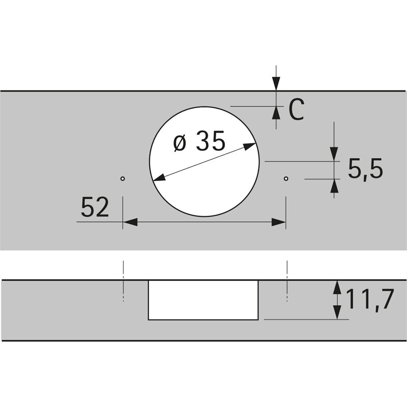 Hettich Sensys 110°-Scharnier ohne integrierte Dämpfung (Sensys 8645)  online kaufen