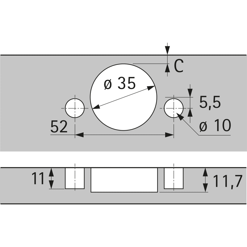 Möbel-Topfscharnier,                                                 Sensys 8657i,                                                 9099542,                                                 165°,                                                 Stahl vernickelt