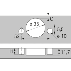 Möbel-Topfscharnier,                                                 Sensys 8657i,                                                 9099542,                                                 165°,                                                 Stahl vernickelt