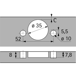MB-Topfscharnier, Sensys 8646i, 9094276, 110°, Kröpf. 0mm, Stahl silb. vern.