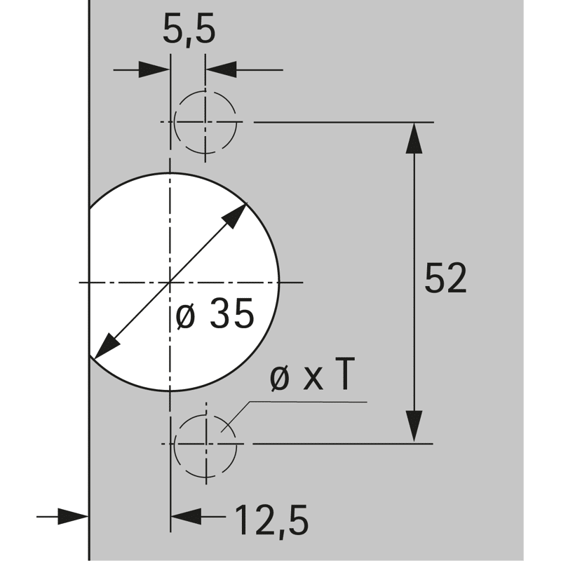 MB-Scharniertopf, f.Eingelenk-Grundscharn., Selekta Pro 2000, 77734, vernickelt