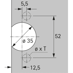 MB-Scharniertopf, f.Eingelenk-Grundscharn., Selekta Pro 2000, 77734, vernickelt