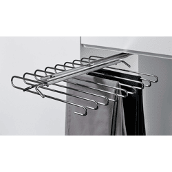 Hettich Schrank-Hosenhalter 9162283, Li.Korpusb.800-900mm, 9 Hosen, Stahl verchromt