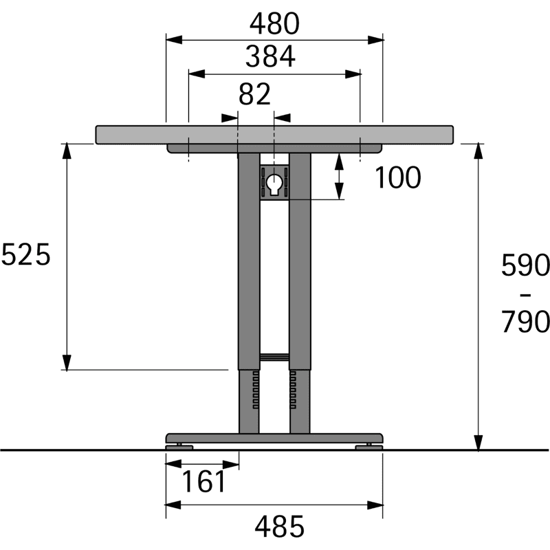 Tischgestell Change Basic T-Verkettungsfuß