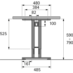 Tischgestell Change Basic T-Verkettungsfuß