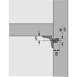 Bodenträger, m.Zapf., Sekura 2.1, 9134679, Zapfen Ø 5mm, Zinkdruckguss vern.