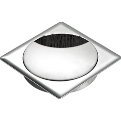 Hettich Kabeldurchlass (rund, eckige Auflage) Zinkdruckguss