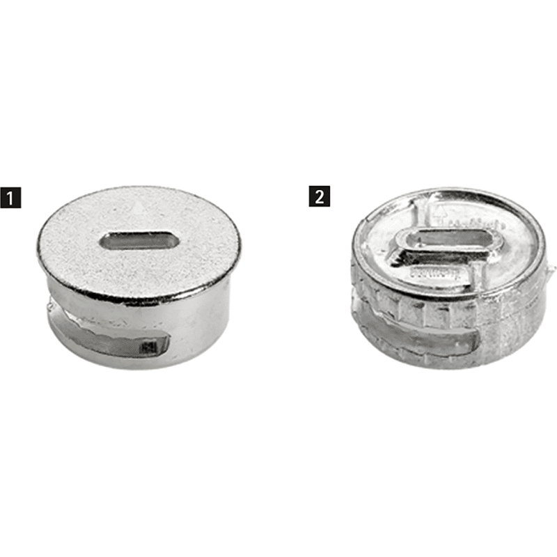 MB-Exzenter-Verbindungsbeschlag,                            Bohr Ø 25x12mm,                            Rastex 25,                            13116