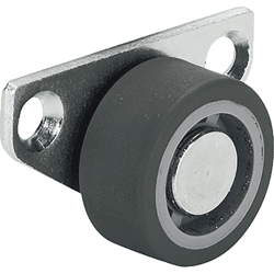 Hettich Schreibtischcontainer-Seitenrolle, Asim fix 2809, Ø 30mm, Stahlblech verz., Rad PP