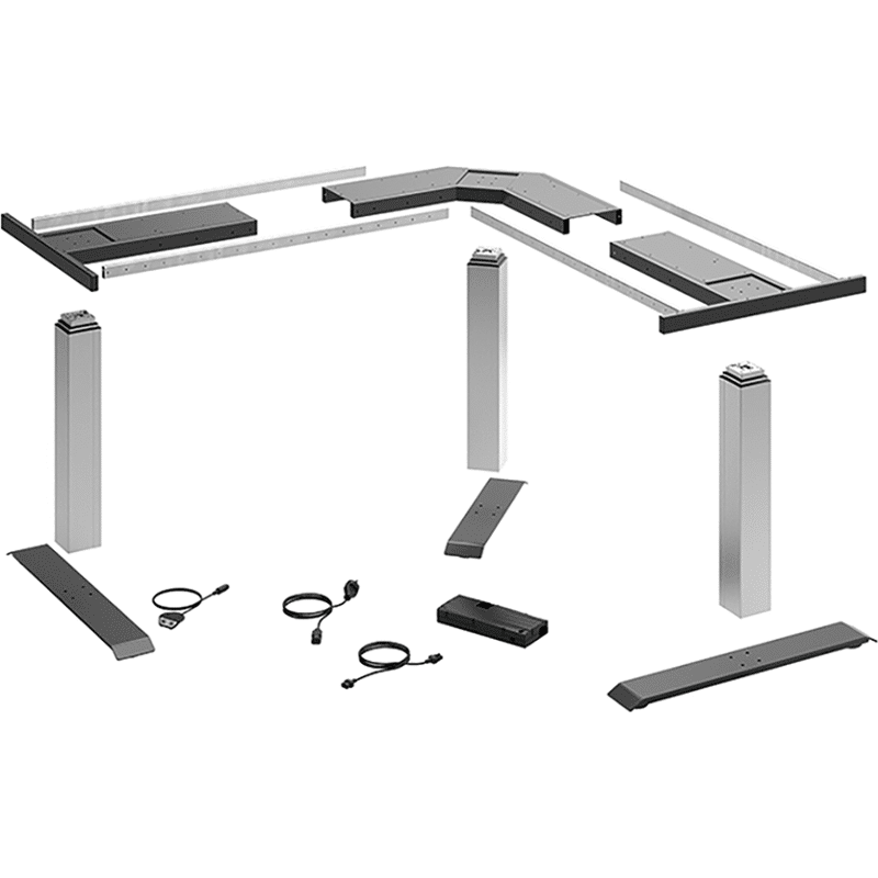 Elektro-Tischgestell-Set LegaDrive, Stahl, Aluminium