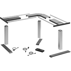 Hettich LegaDrive Systems Tischgestell-Set 90°-Winkel, silber, graphitgrau