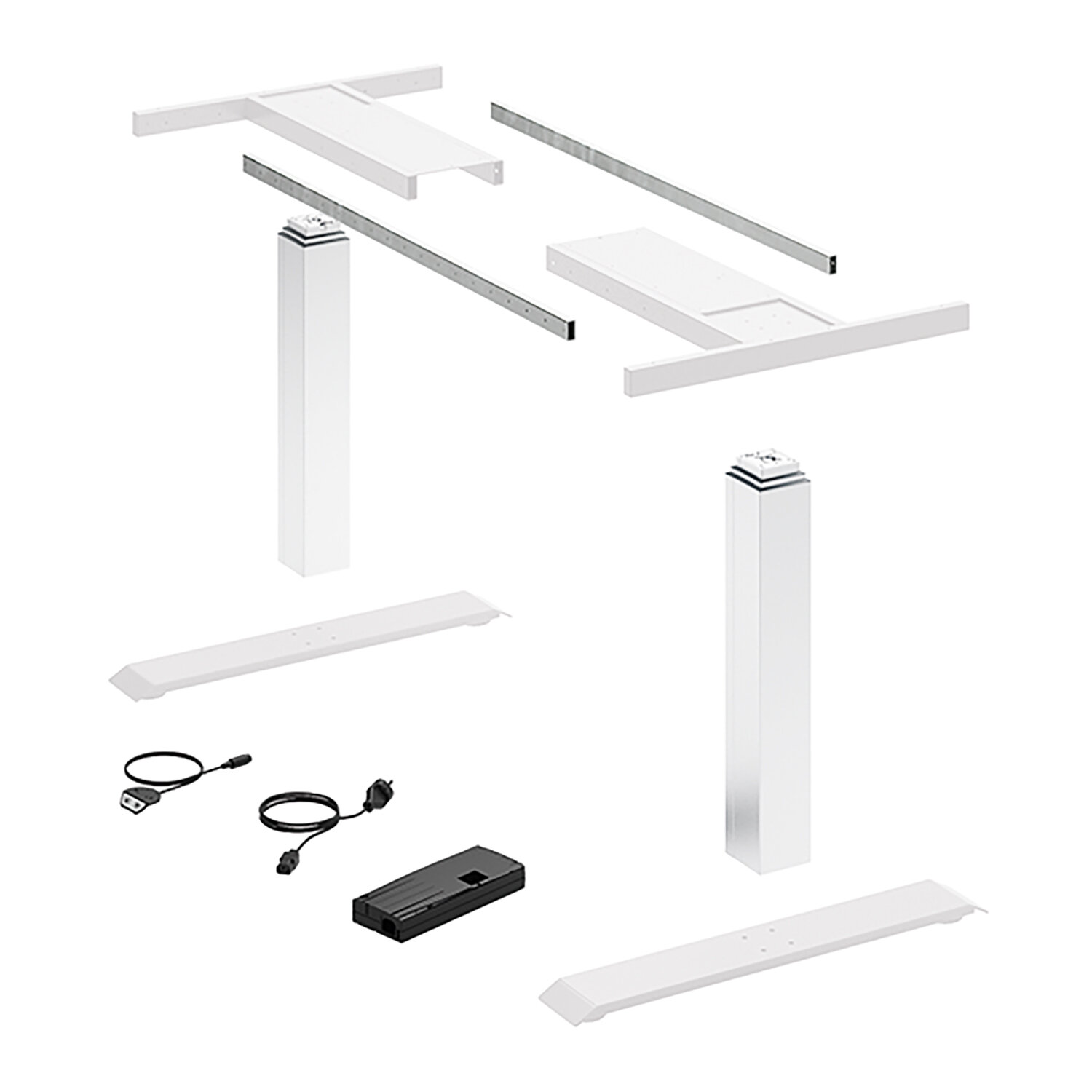 Elektro-Tischgestell-Set LegaDrive Basic, Stahl, Aluminium