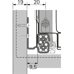 Quadro V6 Silent System,  420 mm,  EB 9,5 mm,  rechts