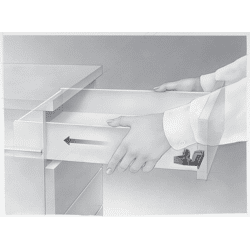 Unterflur-Vollauszug, Quadro V6,9135984, Push-to-open, 250mm, links und rechts