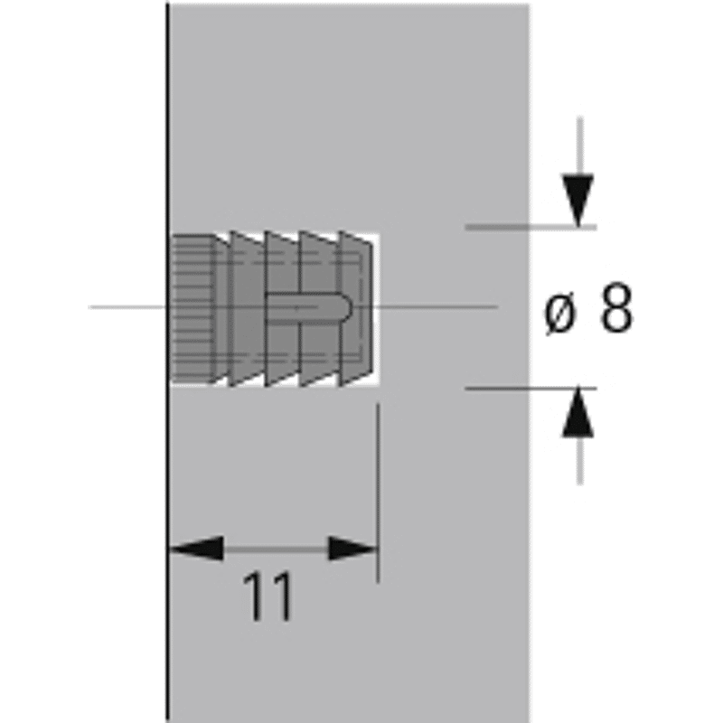 MB-Kunststoffmuffe,                                M6,                                L11mm,                                Nr.49,                                40005,                                Kunststoff,                                weiß