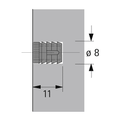 MB-Kunststoffmuffe,                                M6,                                L11mm,                                Nr.49,                                40005,                                Kunststoff,                                weiß