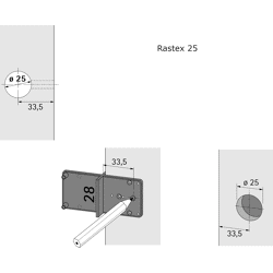Montagehilfe-Ankörnlehre,  Multiblue,  351,  zweiseitig verwendbar,  Kunststoff,  bl.