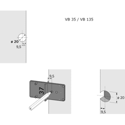 Montagehilfe-Ankörnlehre,  Multiblue,  351,  zweiseitig verwendbar,  Kunststoff,  bl.