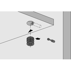 MB-Exzenter-Verbindungsbeschlag,  Bohr Ø 15x13,  7mm,  Rastex 15,  71950