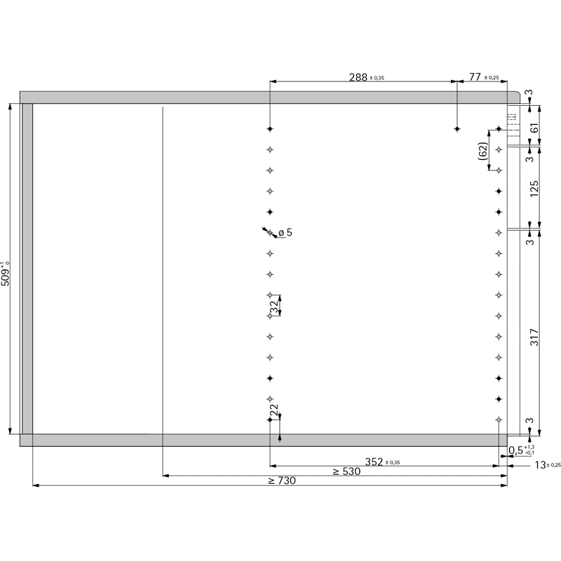 Konstruktionszeichnung KA 270 / Quadro 12 / Duplex 45