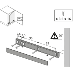 Möbel-Kühlschrankumbau-Schleppbeschlag,                                                                                    9079390,                                                                                    Kunststoff weiß