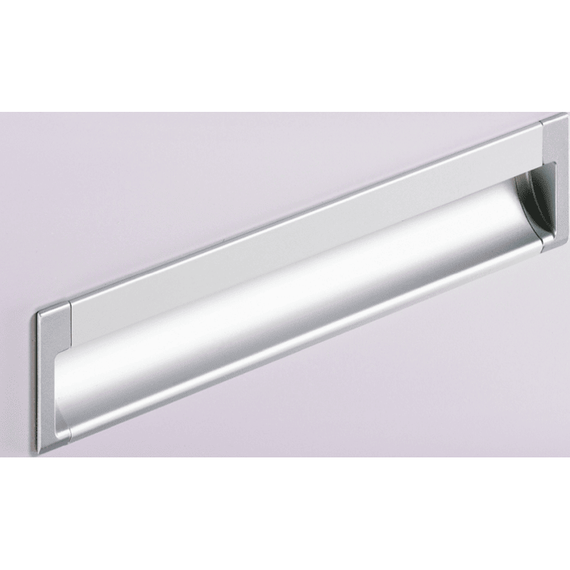 Griffl.-Endstück, Set, Spira, 115298, zum Einfräsen, Zink aluminiumoptik