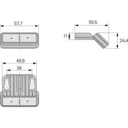 Handschalter LegaDrive Touch Basic 9155200, für Tischplatten, schwarz