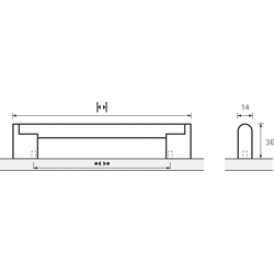 Griff Brema, Bohrabst. 160 mm, Edelstahl Optik gebürstet