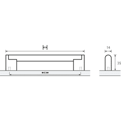 Griff Brema, Bohrabst. 160 mm, Edelstahl Optik gebürstet